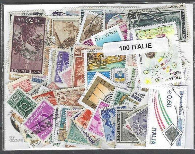 Italy 100 Different Stamps Used