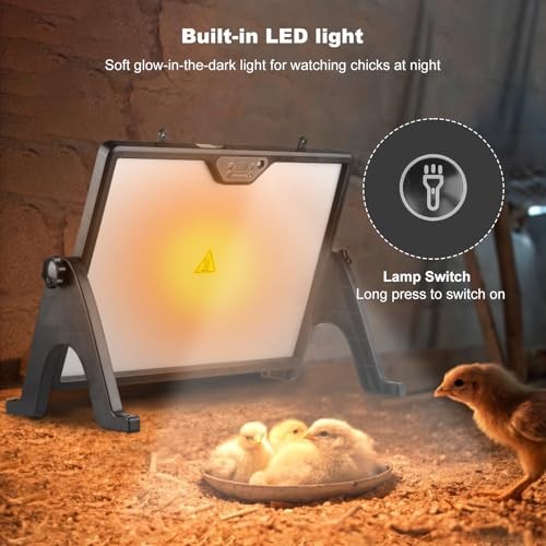 Chicken Coop Heater, 180W Chick Brooder Heating Plate, 17"x13" Double-Sided