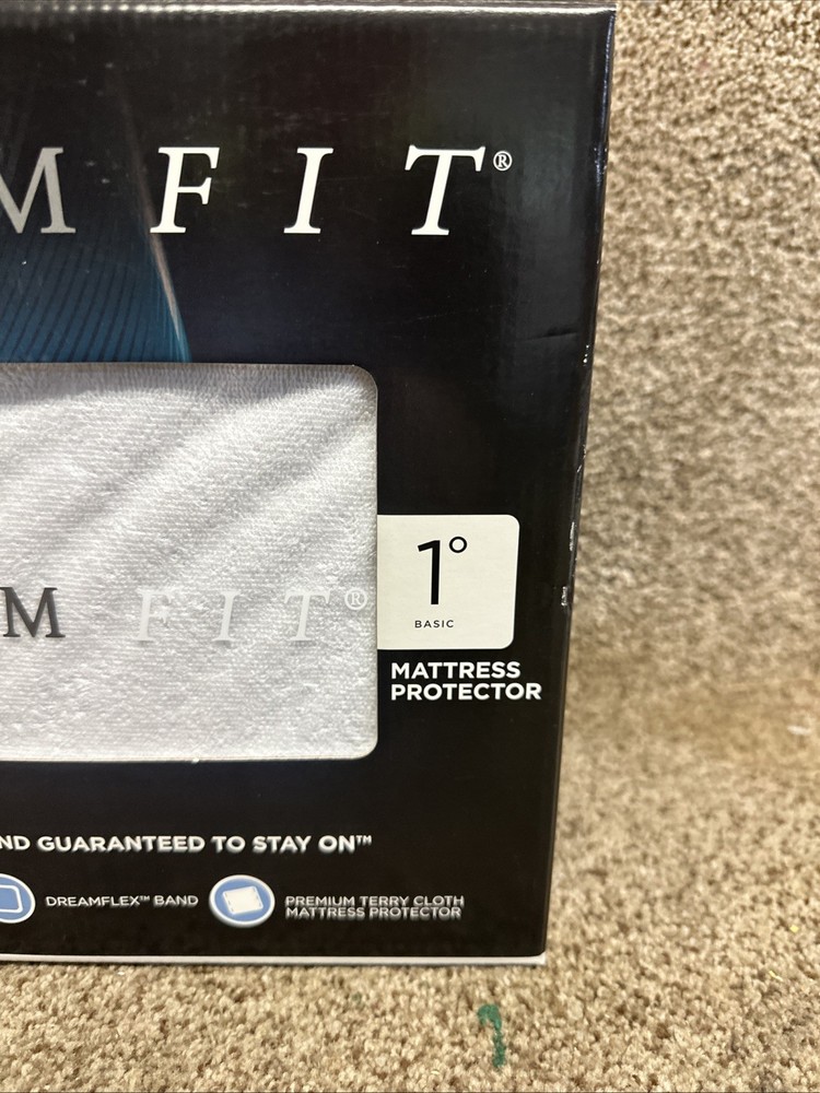 NEW Dream Fit Advantage King Mattres Protector 1 Degree Basic Terry