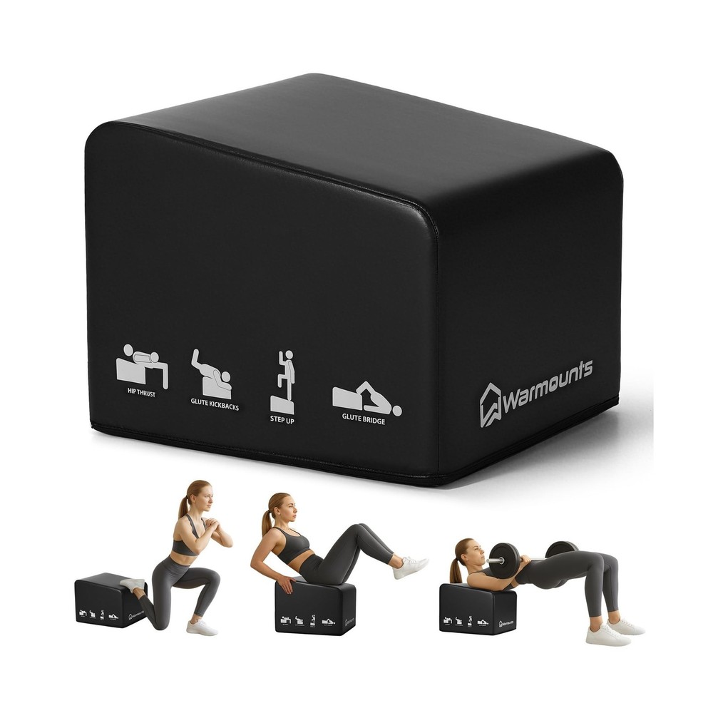 WARMOUNTS Hip Thrust Bench, Multi-Functional Hip Thrust Machine for Strength ...