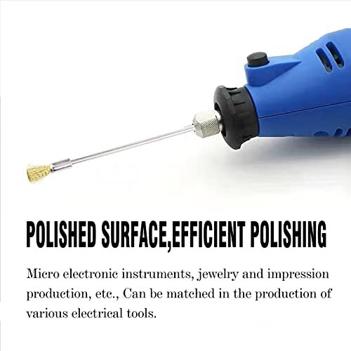 10 Pack Extended Copper Wire Brush Rust Paint Removal Bits Rotary Tool