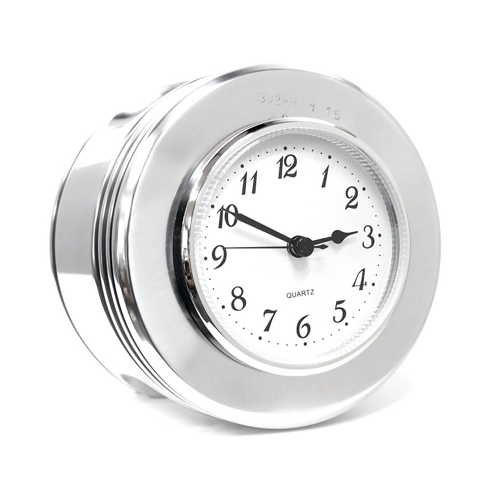 1940's Radial Engine BEECHCRAFT STAGGERWING Piston Chrome Aviation Desk Clock