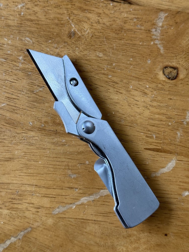 Gerber EAB Utility Knife Liner Lock Plain Edge Replaceable Blade Original Used