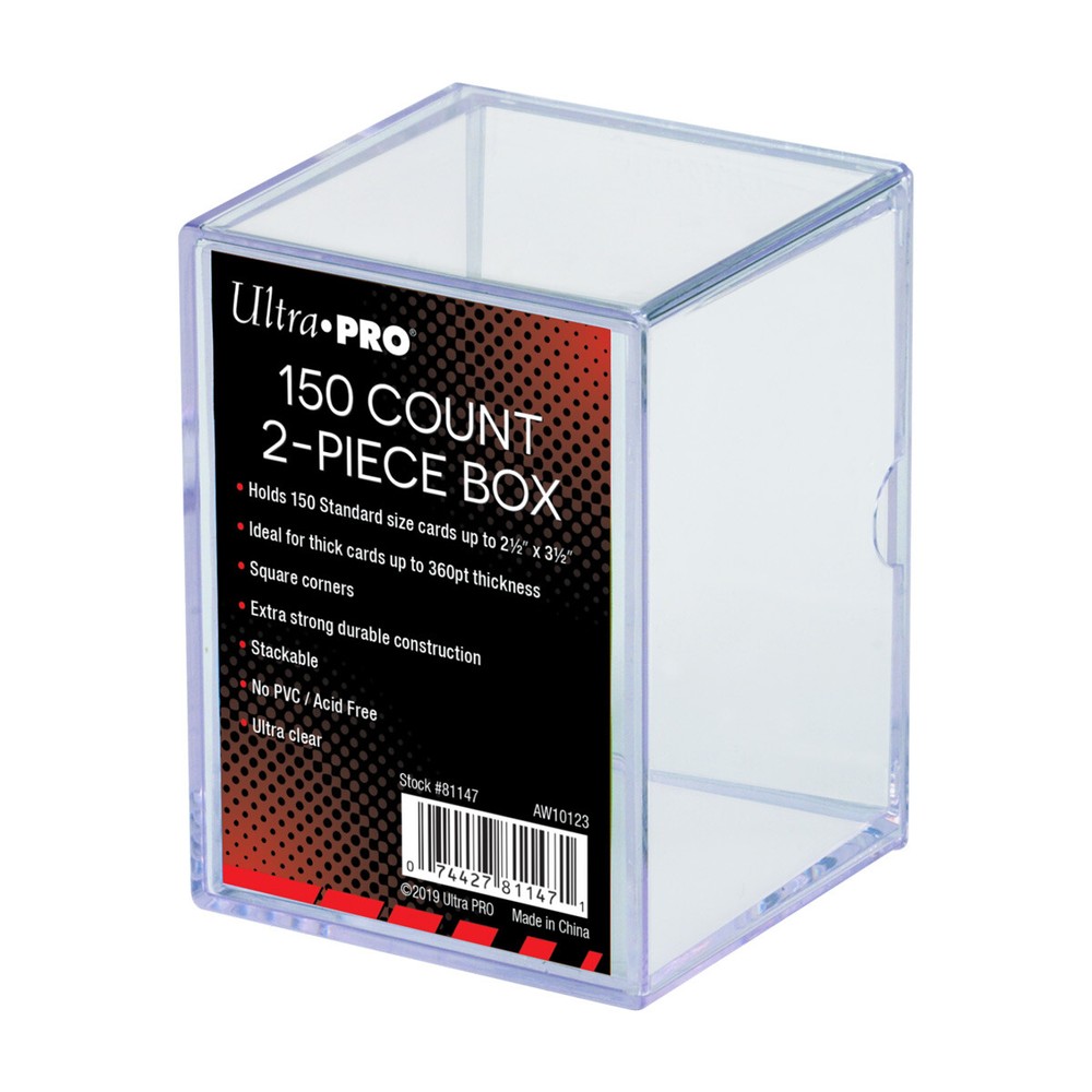 (6 Pack) Ultra Pro 2 Piece Plastic Card Storage Box (150 Count Size) Slider Box