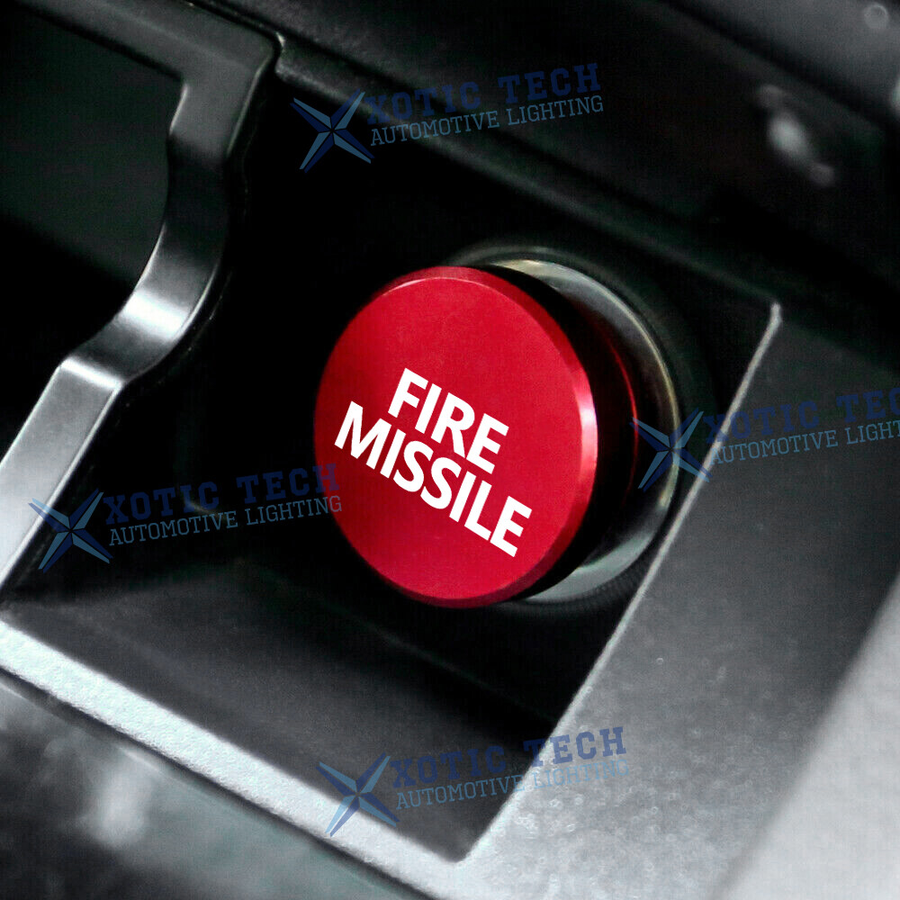 2X Interior Billet Aluminum Fire Missile Eject Button Car Cigarette Lighter Trim
