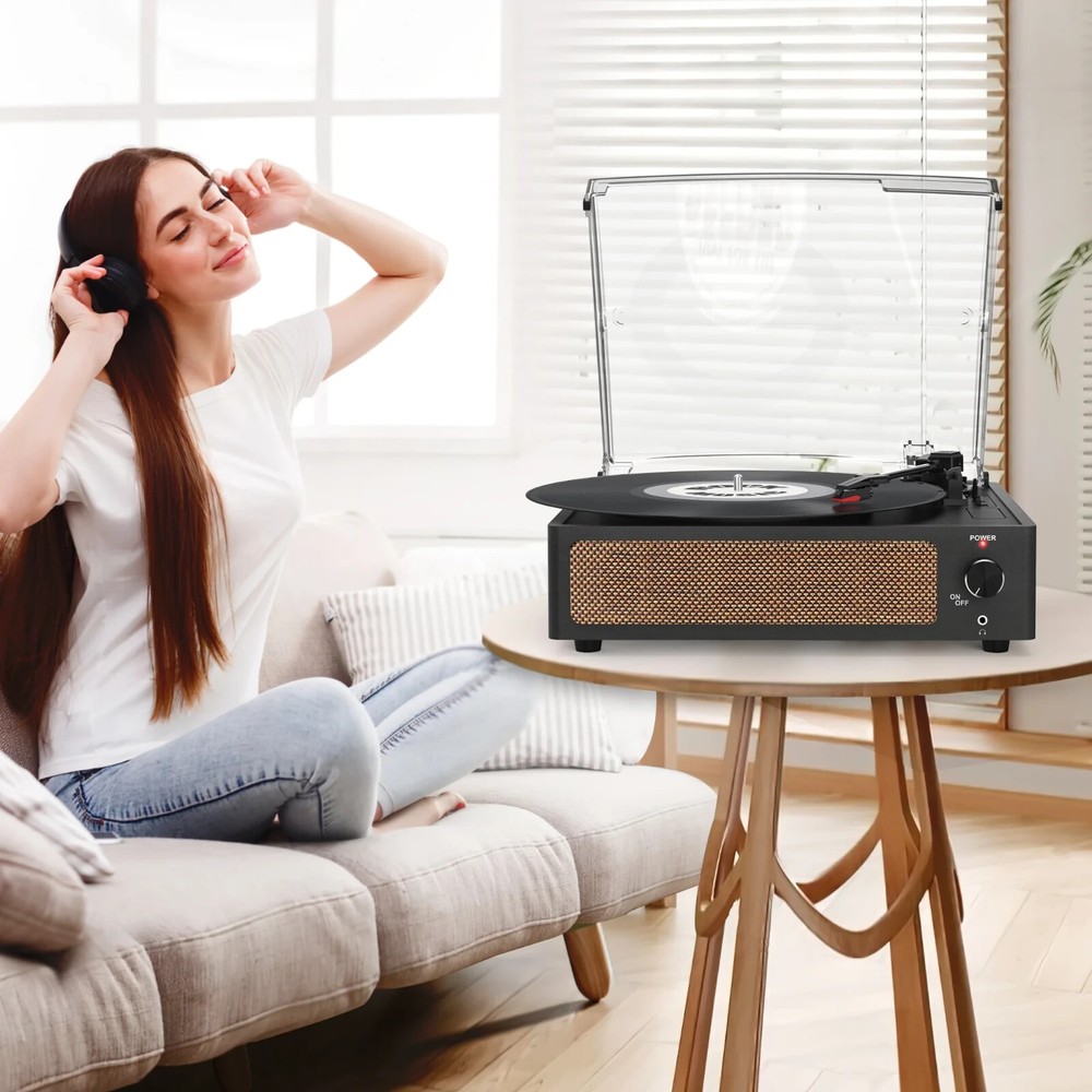 RetroAudio Record Player Bluetooth Turntable Stereo Vinyl Wireless Audio Turntab