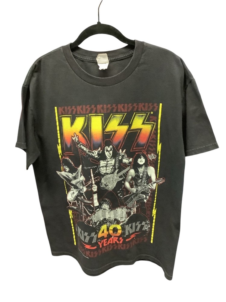 KISS’s Paul Stanley Gene Simmons 40 Years World Tour Shirt Adult L Black ITEM503