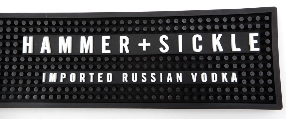 HAMMER & SICKLE RUSSIAN VODKA BAR RAIL RUNNER MAT ~ BRIGHTON BEACH