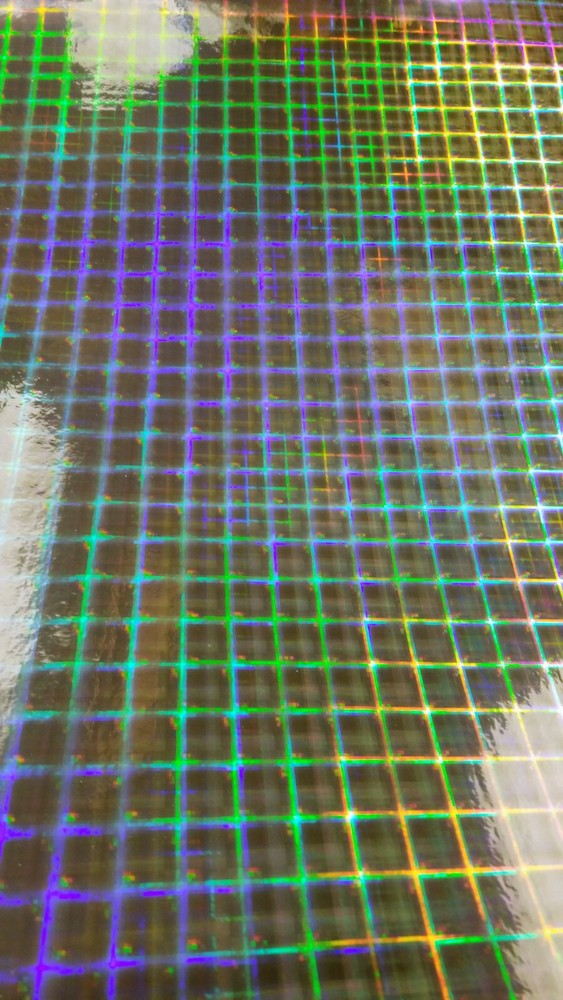 Gold Plaid Pattern Holographic Diffractive Sign Plotter Vinyl Film