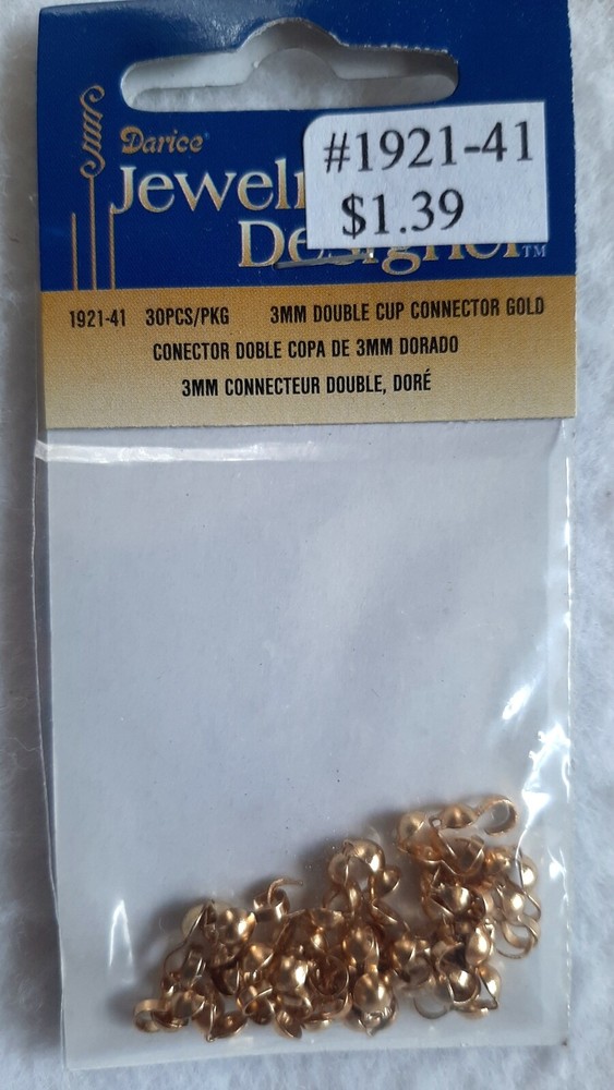 JEWELRY MAKING BEAD TIPS BLACK SILVER AND GOLD