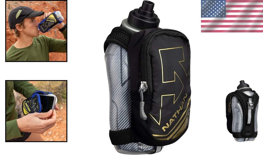 Adjustable Handheld Running Water Bottle with Safety Features & Insulation=