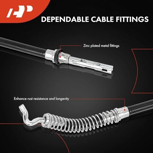 2-PC Set Rear Driver and Passenger Side Parking Brake Cable Assembly