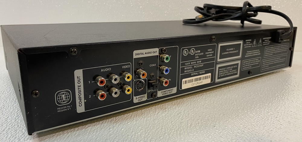 RCA DVD Player Model RC5240P Tested No Remote