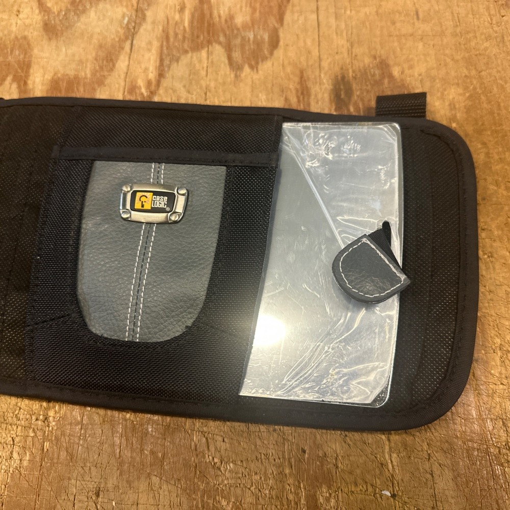 Case Logic 8 CD Disc Holder Car Sun Visor + Pouch & Mirror