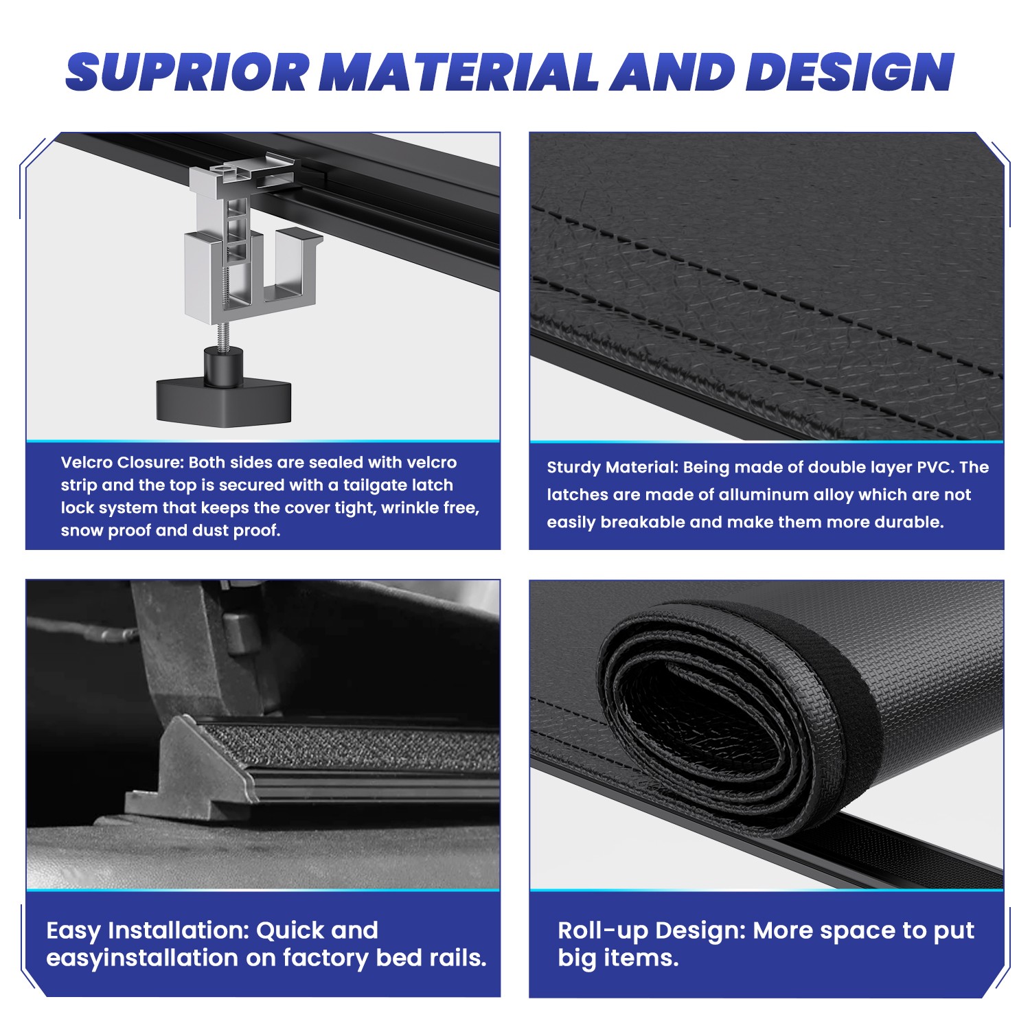 5FT foldable Roll-up Tonneau Cover Bed For 2005-2025 Nissan Frontier Truck Cover