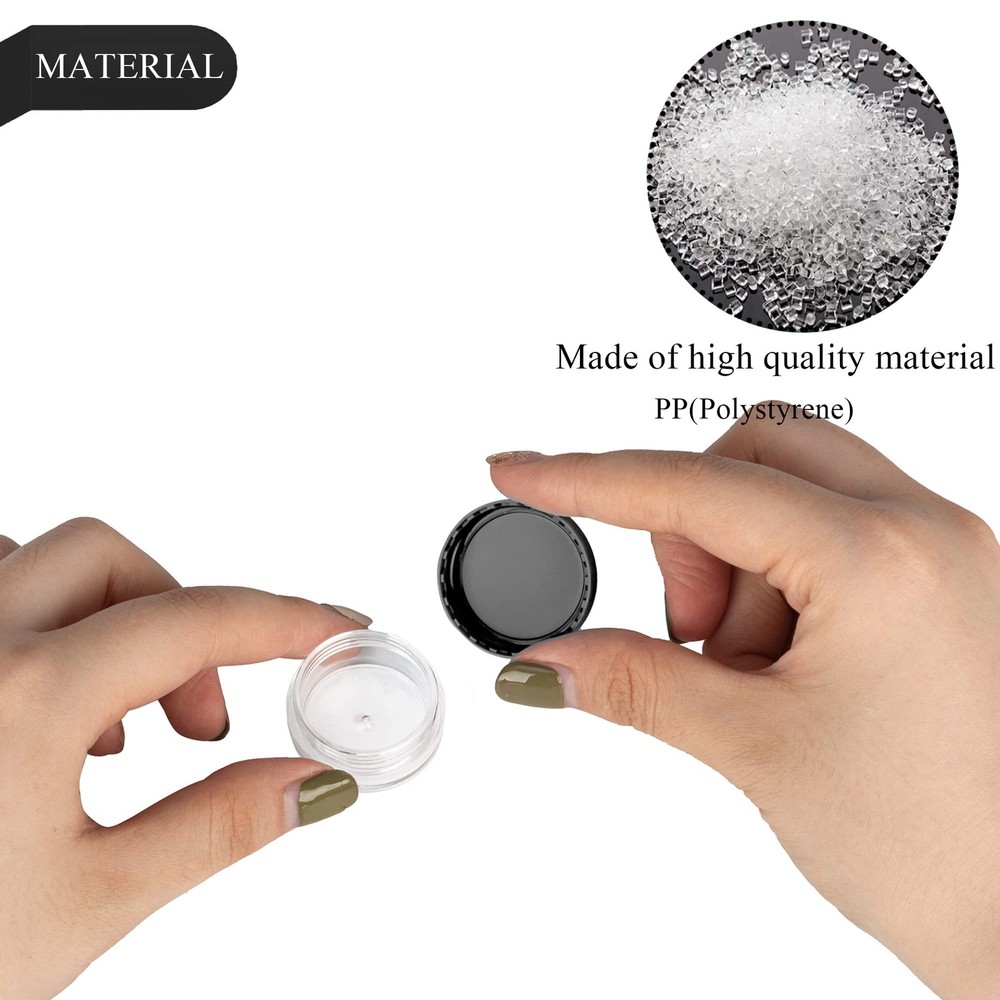 25PCS 3 Gram Sample Containers, 3ml Empty Jars with Lids, Small Cosmetic Cont...