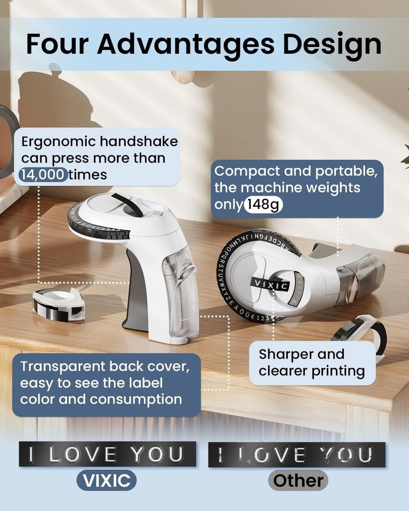 Phomemo Omega S Embossing Label Maker for Dymo 12966 Embossing Label Maker