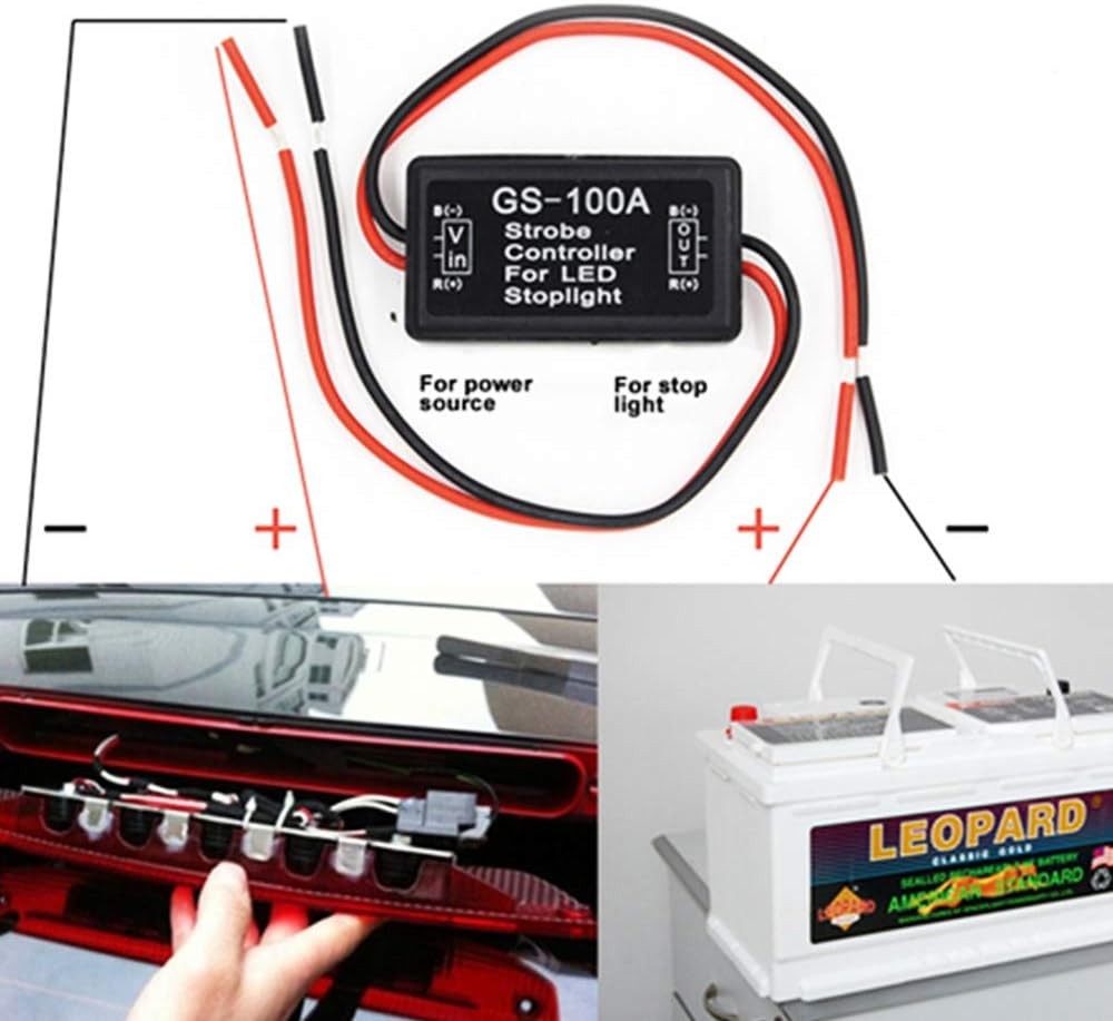 Universal third Brake light Pulsing Strobe Stop Light Flashing Module Controller