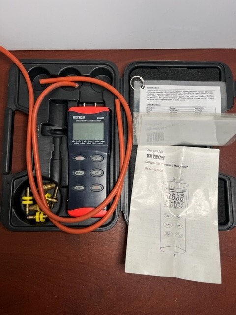 Extech Instruments Differential Pressure Manometer with Hard Case Manual 406800