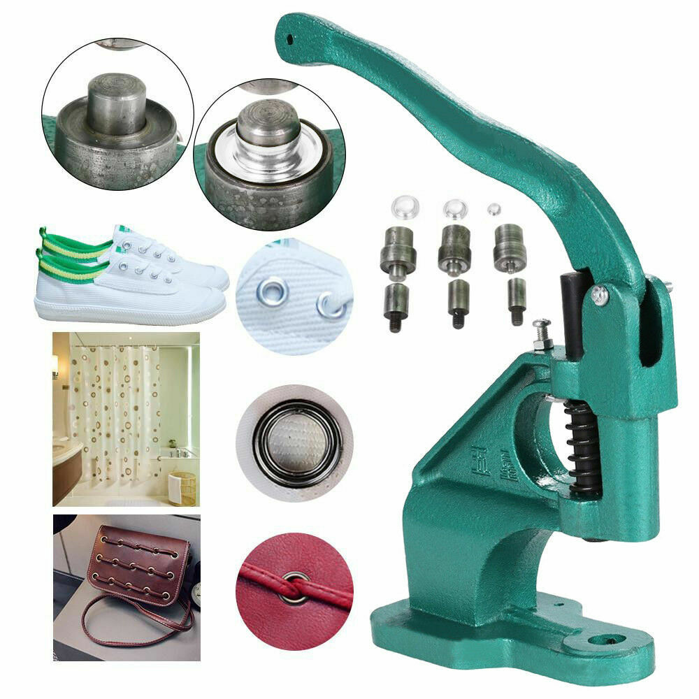 INTBUYING Grommet Machine Hand Press Machine Silver Eyelet Hand Press