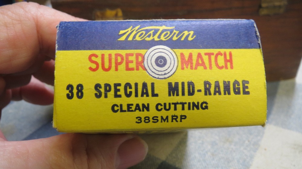 VINTAGE EMPTY Western Super Match 38 Special Mid-Range Shell Box