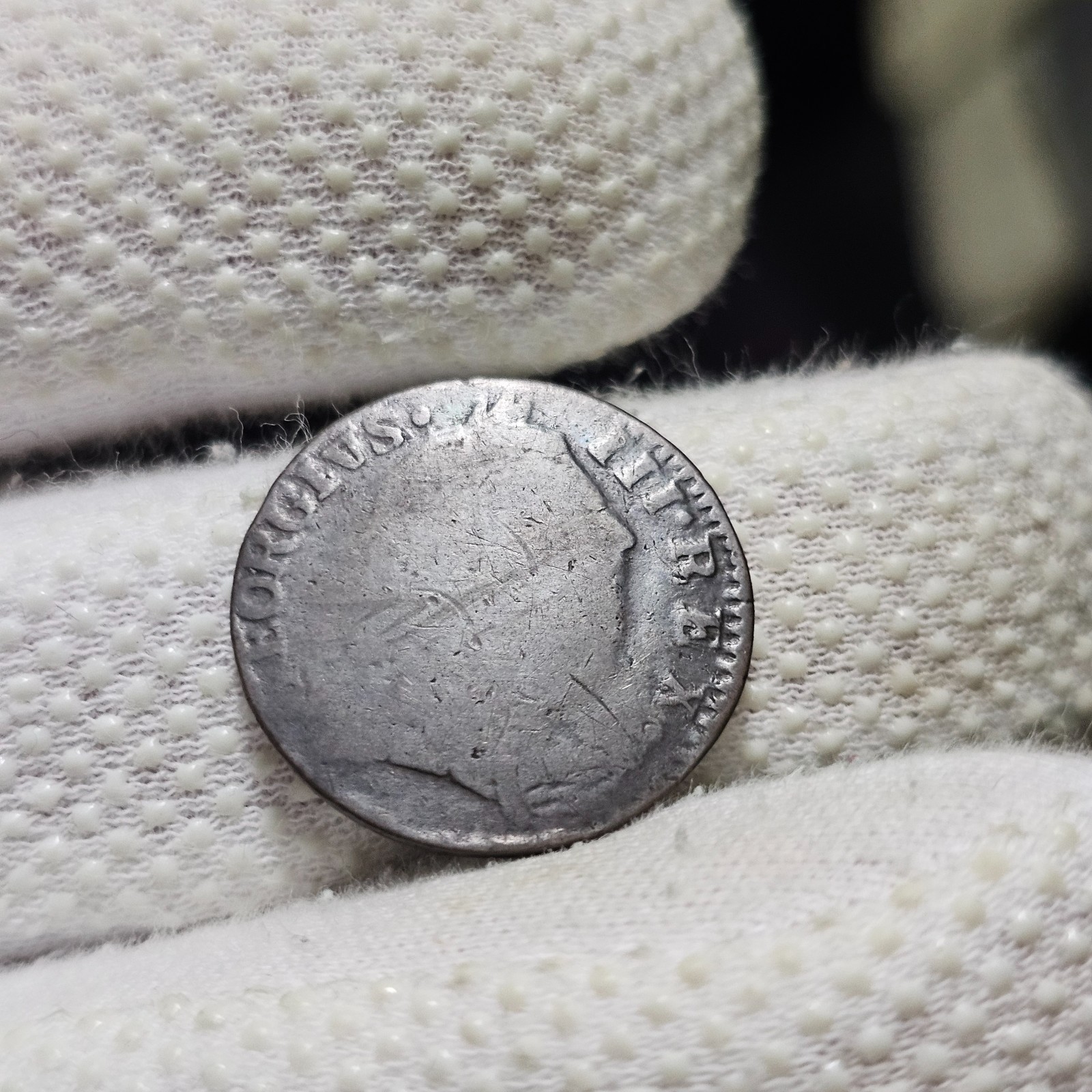 1774 Farthing Early America Revolutionary War Era Swollen Dies Colonial Coin