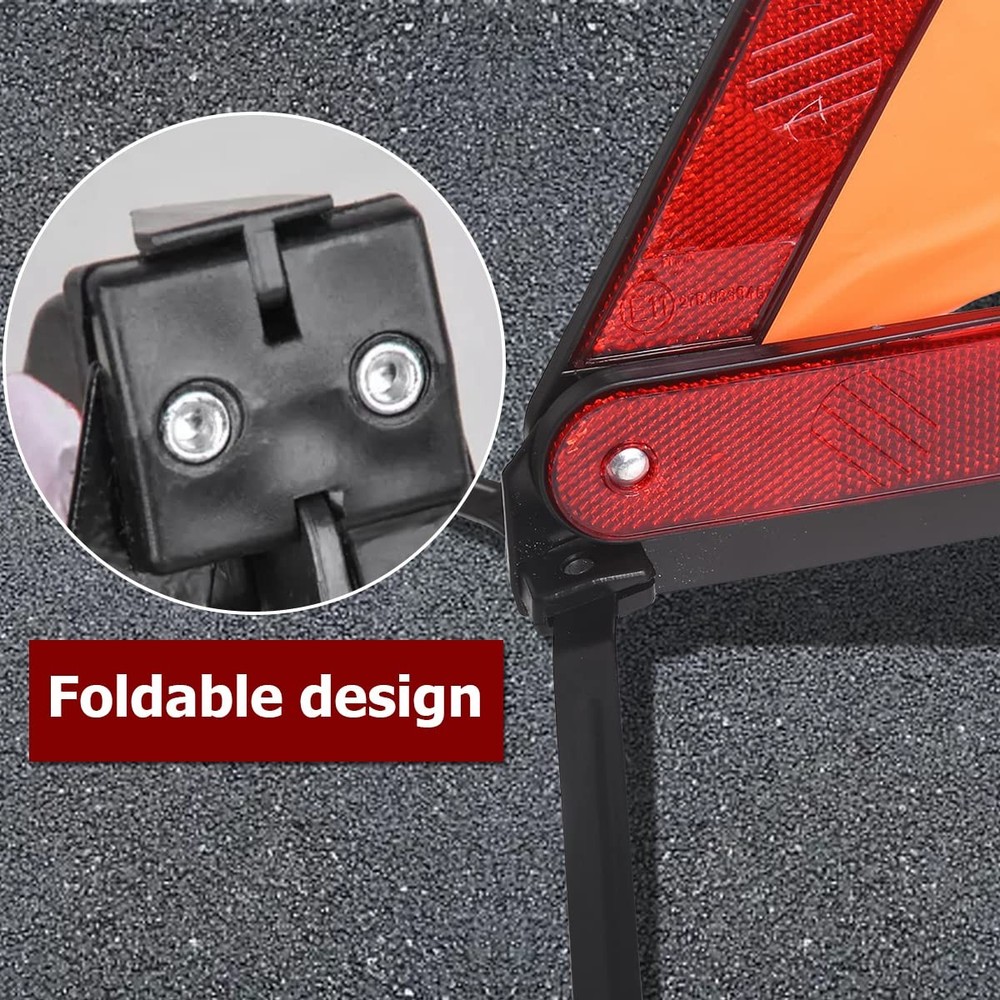 AUKEPO Warning Triangles, Foldable Car Road Reflective Triangles,...
