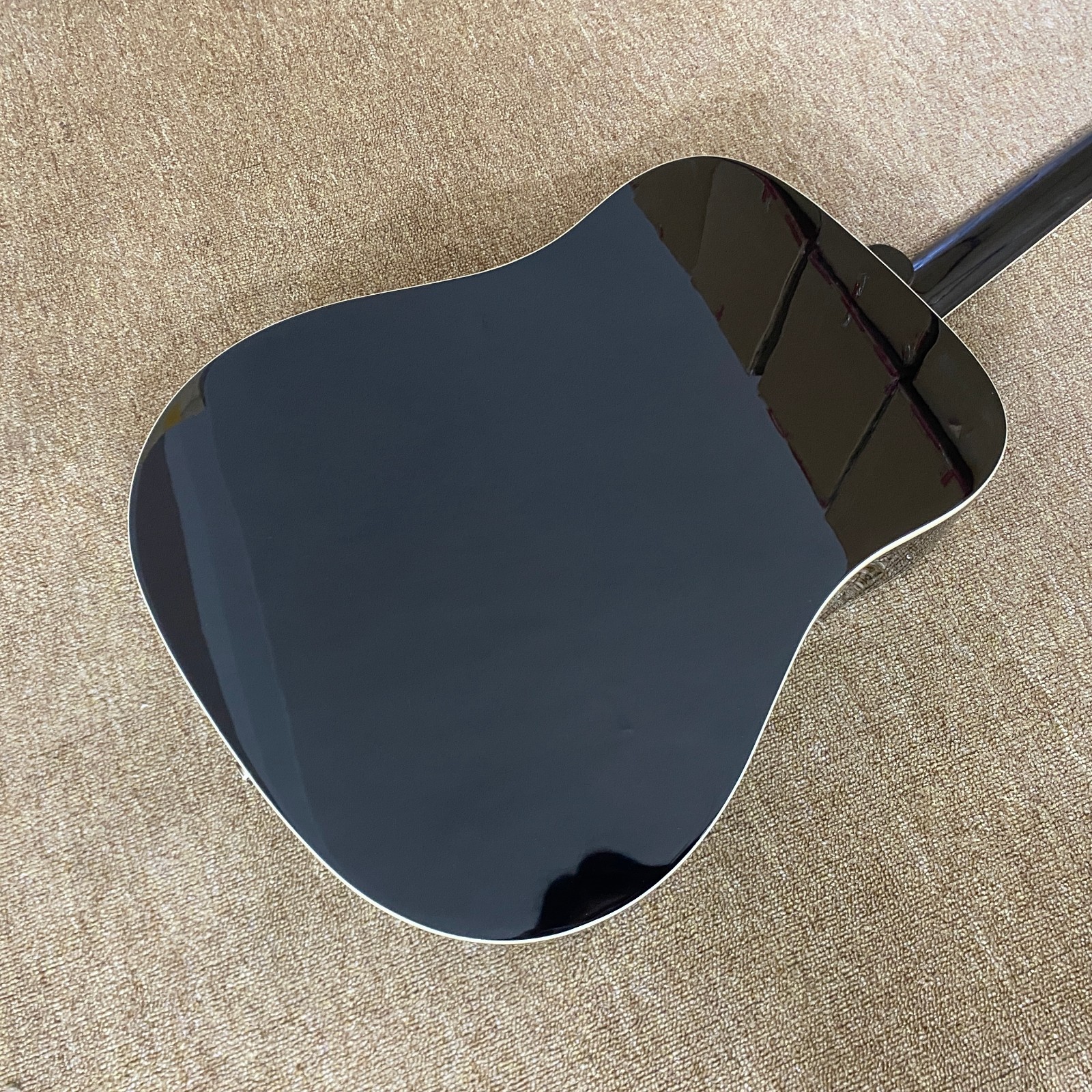 Black raven acoustic electric guitar rosewood fingerboard Free Shipping