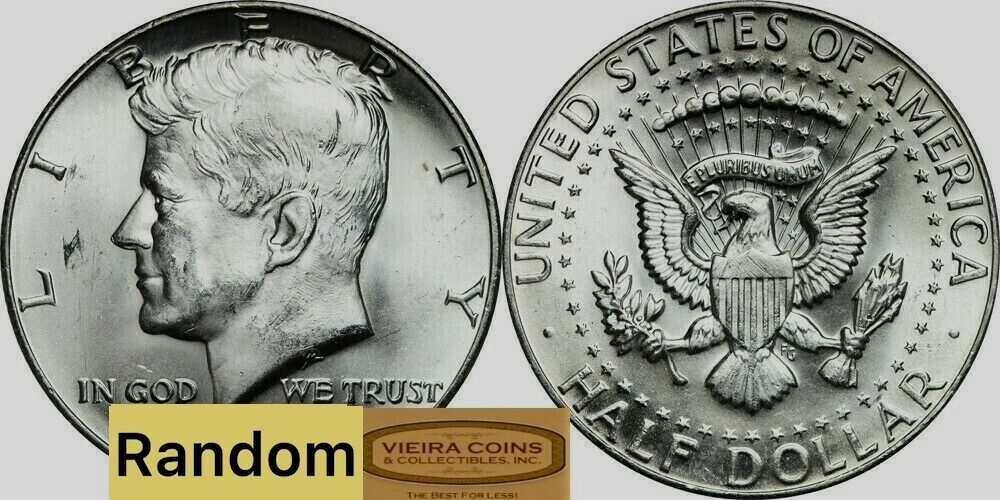 1966 Kennedy Half Dollar, 40% Silver, Average Circulated - #E38