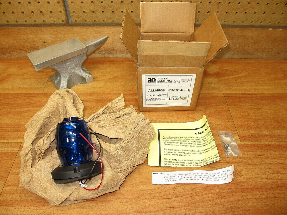 Austin Electronics ALLH50B *NEW* Beacon Blue Light Flashing Halogen 01400B