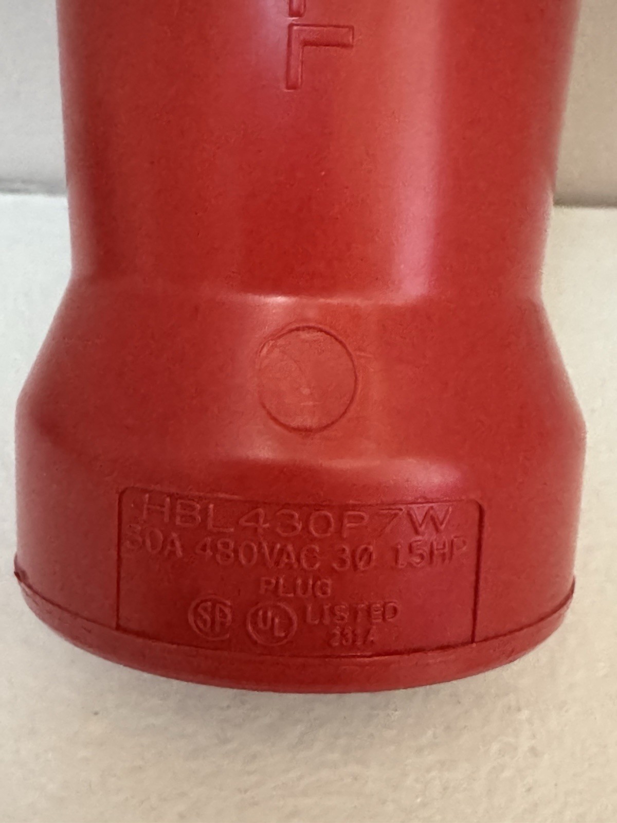 Hubbell HBL430P7W Pin and Sleeve Plug Watertight 30A 480VAC