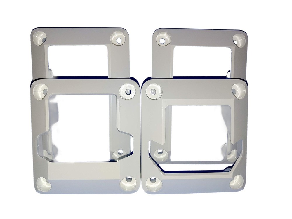 Fiberon 2-Pair White Sentry Stair Brackets for Homeselect Composite Railing