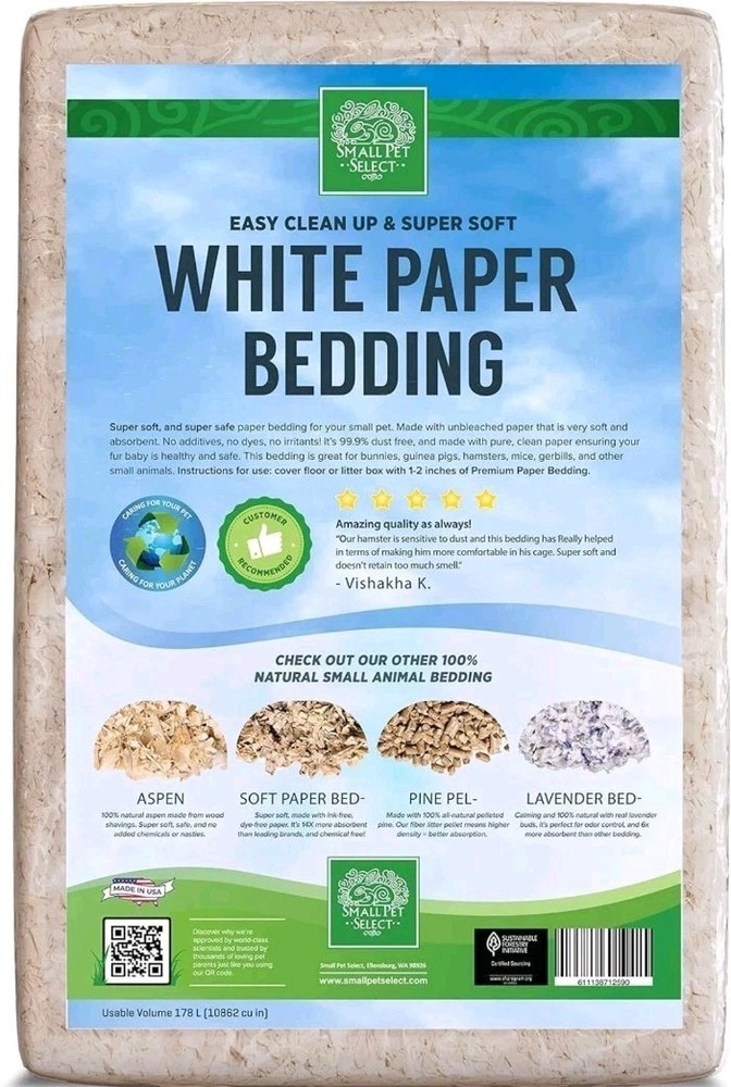 Unbleached White Paper Bedding, 178L