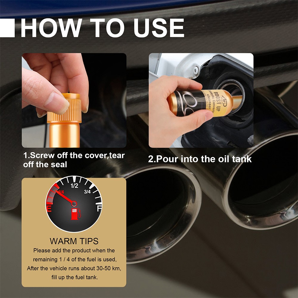10PCS Boost Up Vehicle Engine Catalytic Converter Cleaner Cleaning Multipurpose