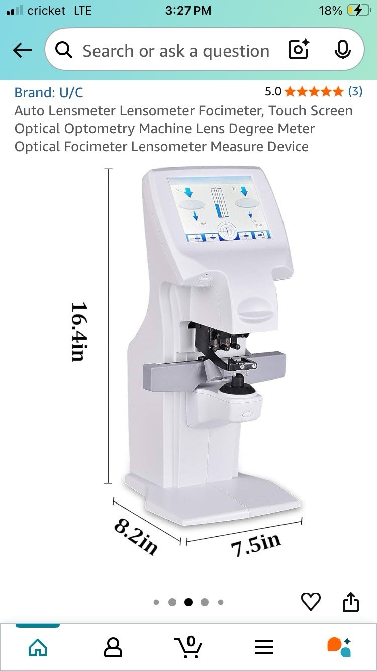 Auto Lensmeter Lensometer Focimeter Touchscreen Measure Device W/ Thermal Print