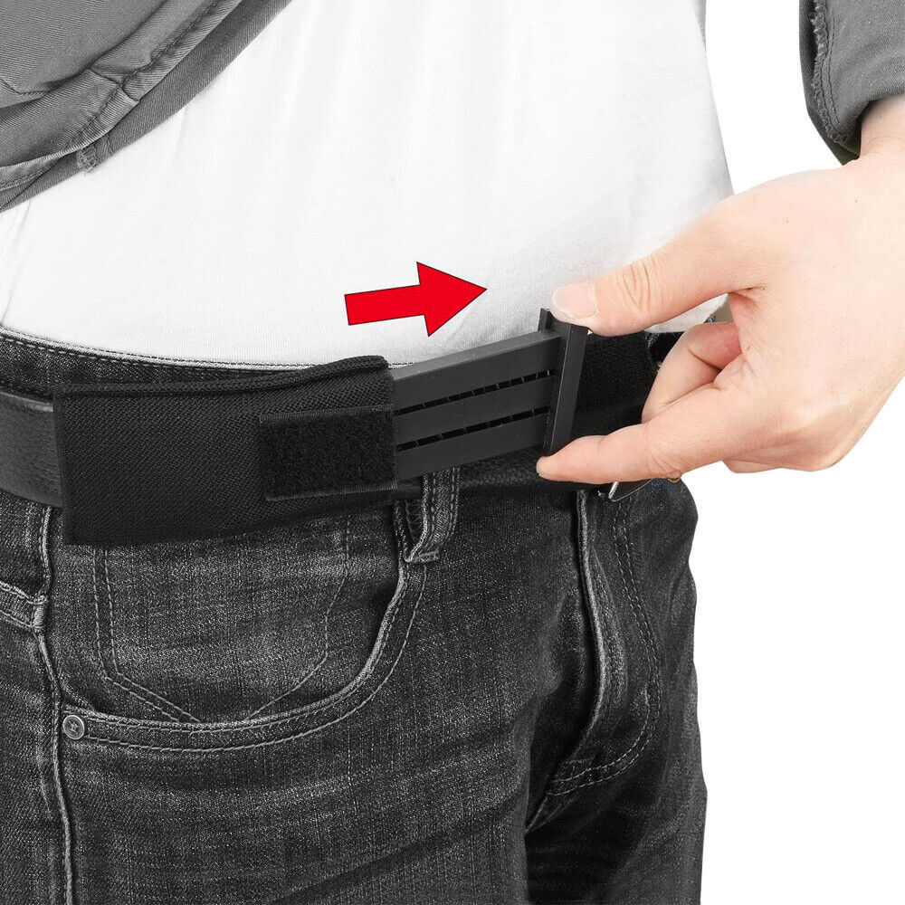 2Pcs Concealed Carry Elastic Horizontal Single Magazine Pouch Pistol Mag Holder