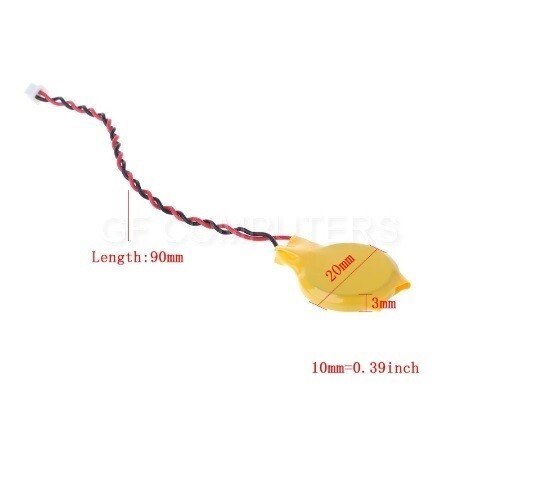 Laptop CMOS CR2032 Battery 2 Wire