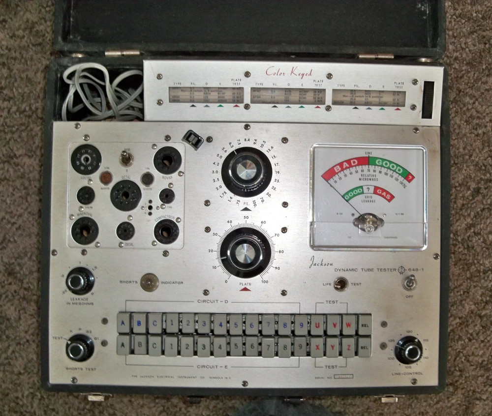 Very Nice Jackson 648-1 Tube Tester