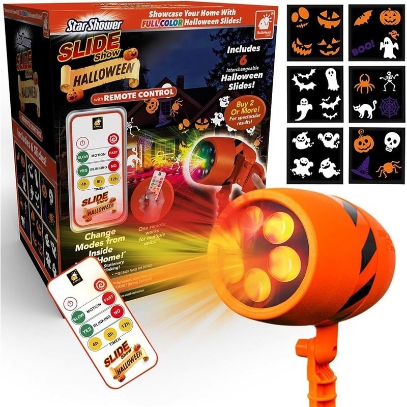 Halloween Projector Remote Control LED Slide Show Animated Decor Easy Setup New