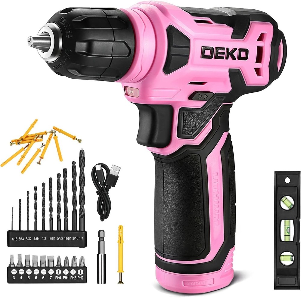 Powerful 8V Cordless Drill Kit: LED, 42PC Accessories & Variable Speed Control
