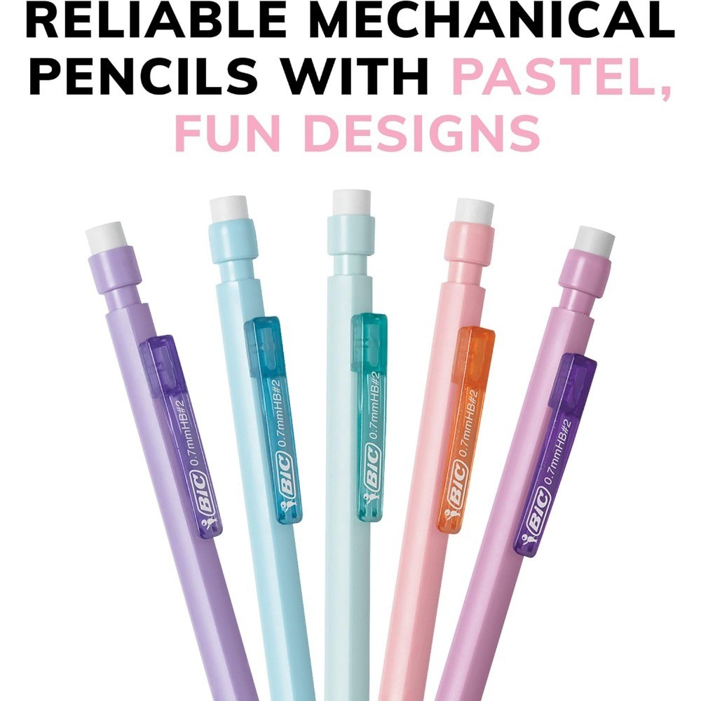 0.7mm Medium Point Mechanical Pencils with Erasers, 24-Count Bulk Pack for
