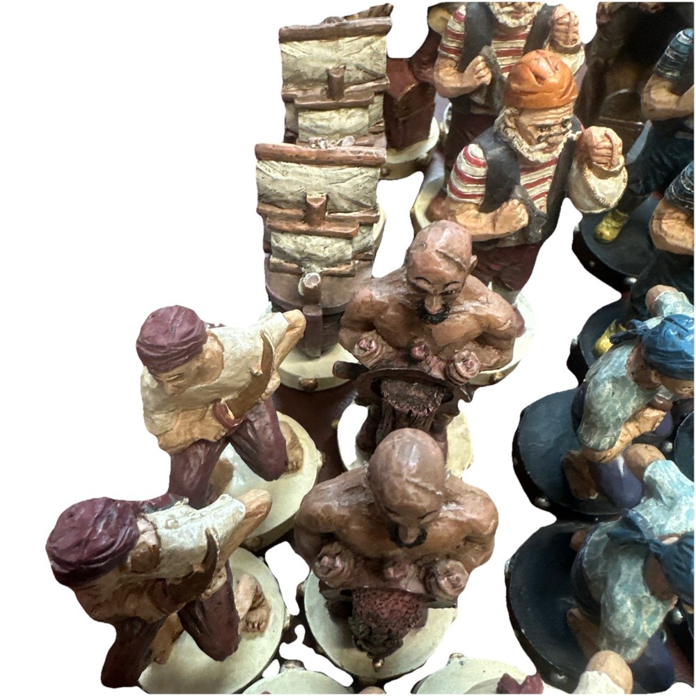 Vintage Pirate Chess Pieces 28 Count