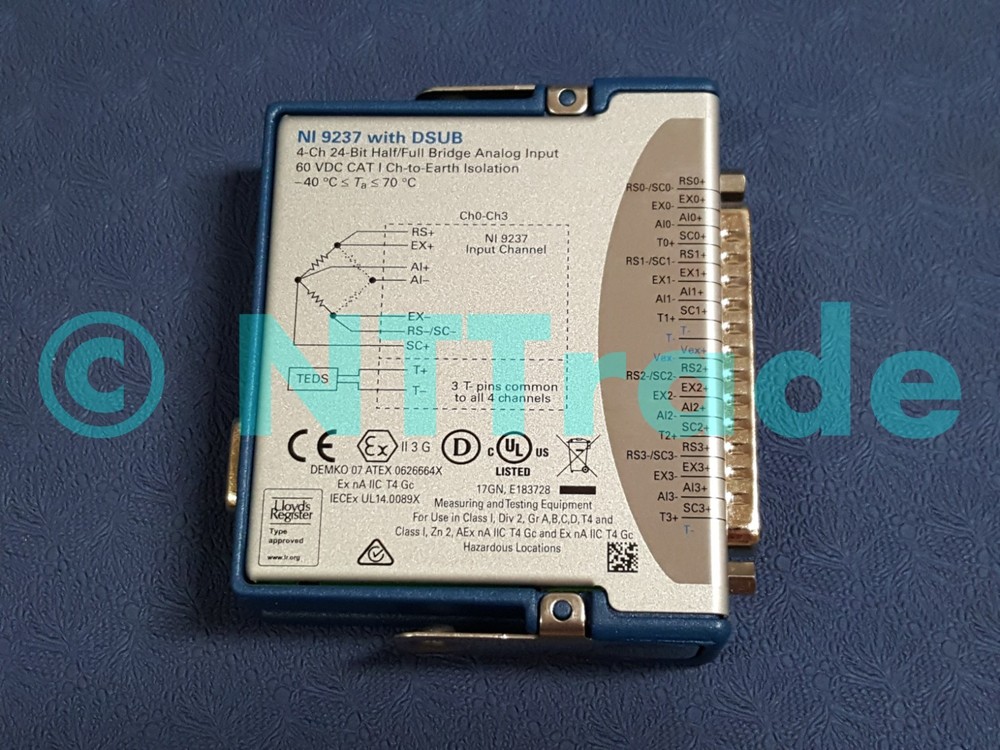 National Instruments NI-9237 cDAQ Bridge Module, D-Sub, Conformal Coating