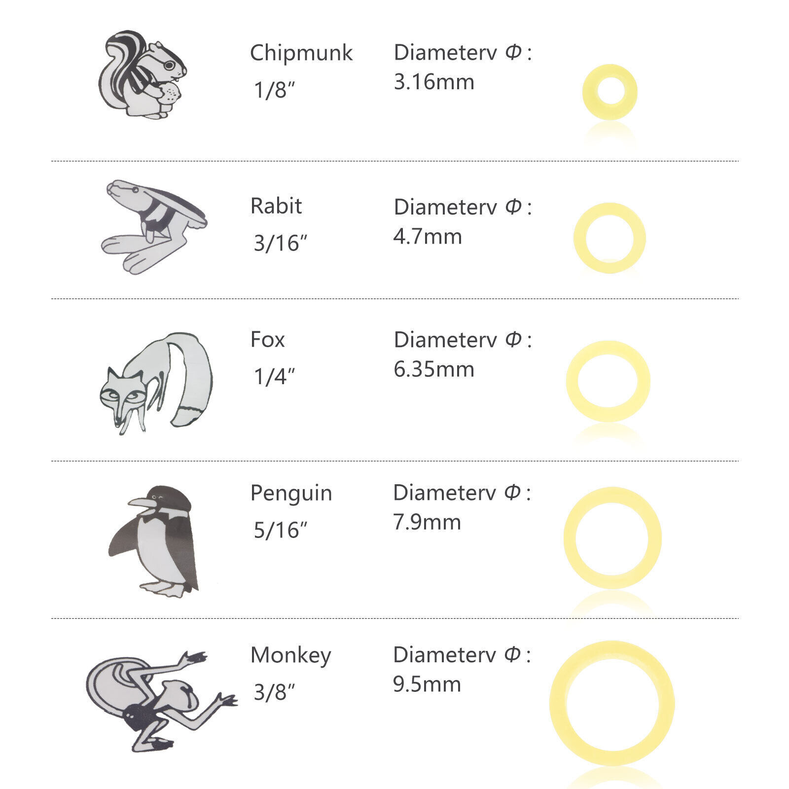 15 Sizes Dental Orthodontic Rubber Bands Elastics Latex Braces 3.5 /5.0 /6.5 oz