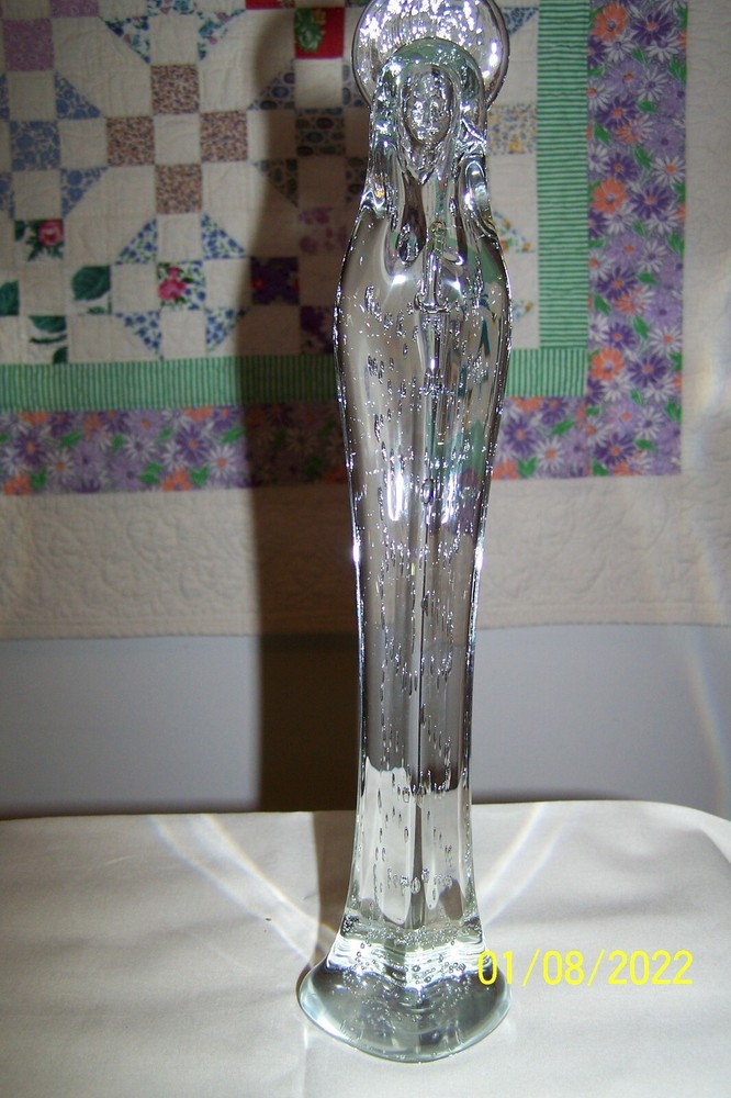 VINTAGE MURANO GLASS MADONNA STATUE