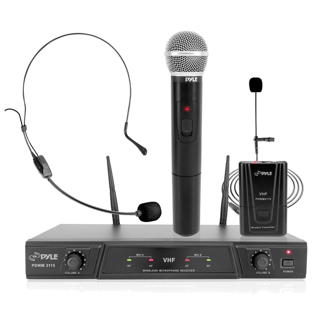 Pyle Bluetooth Receiver, Microphone System, 4x 4" 30W Speakers, Speaker Wire