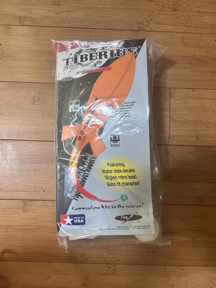 FlisKit Tiberius Model Rocket Kit — Rare / OOP — Sealed (New
