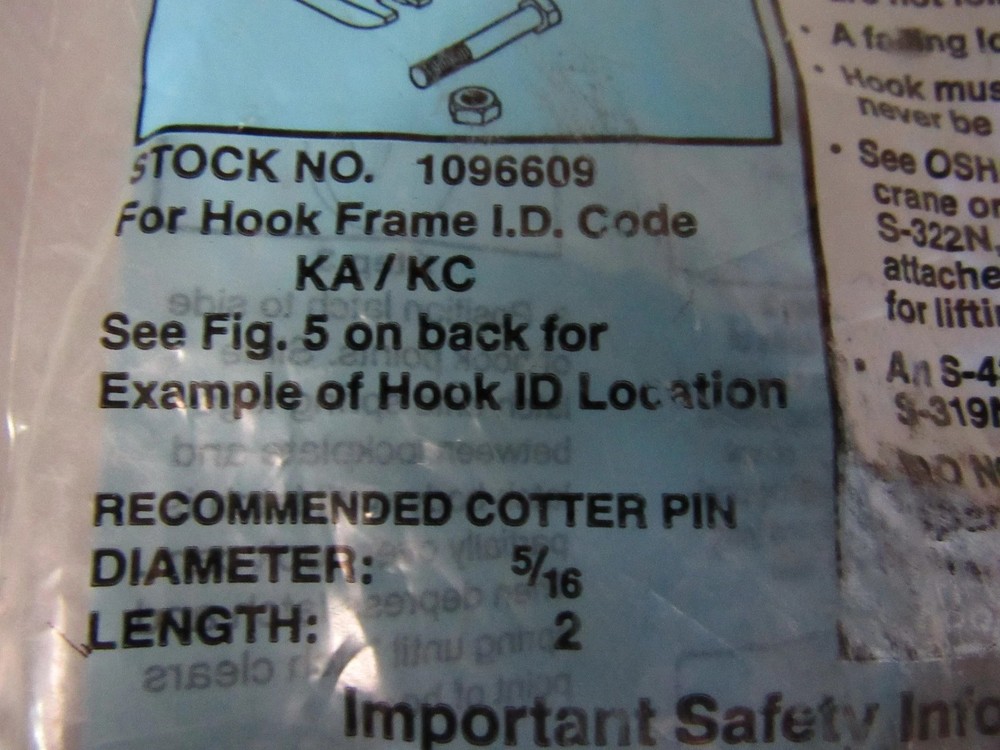Crosby Latch Kit 1096609 S-4320 ID