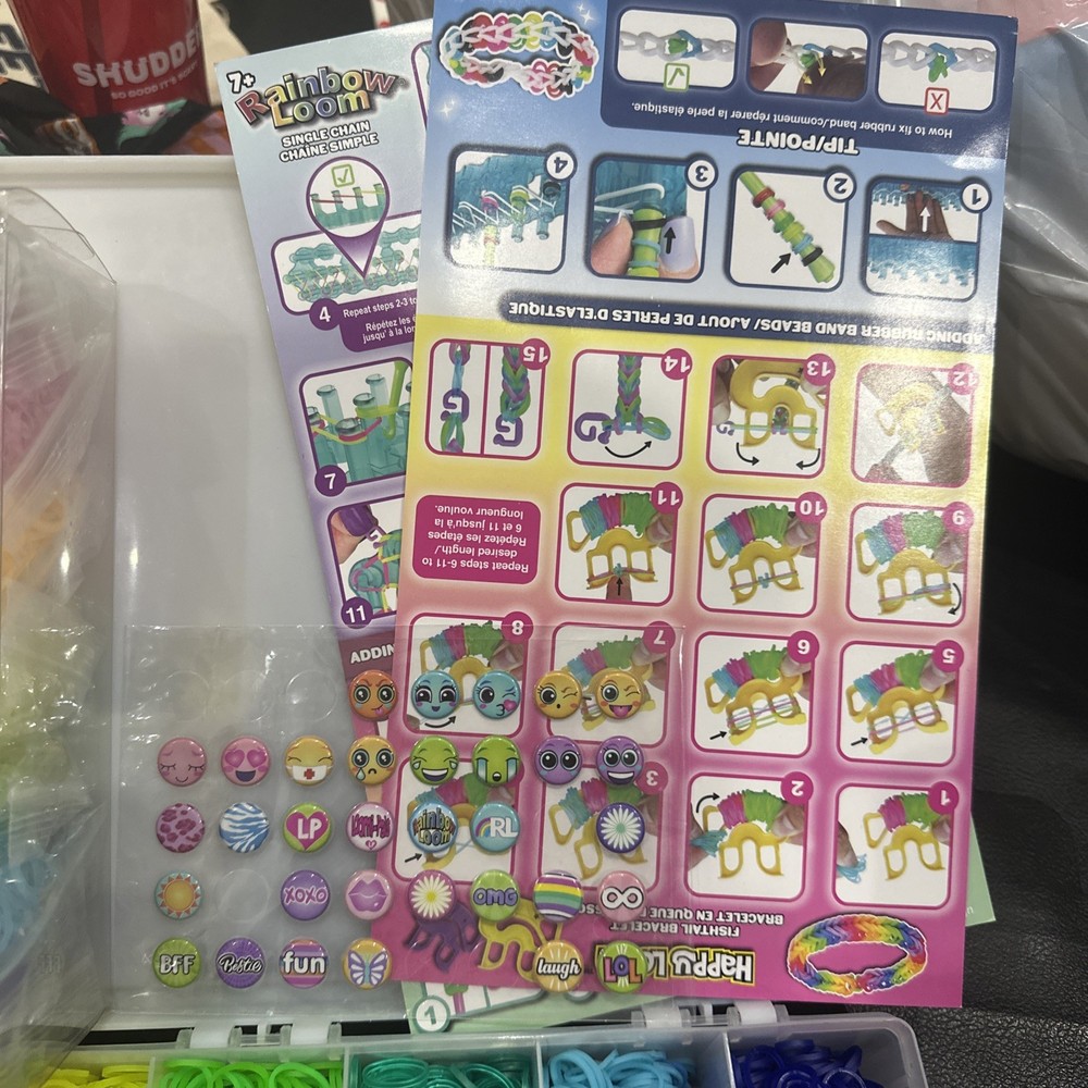 Rainbow Loom Lot - Includes Case and variety