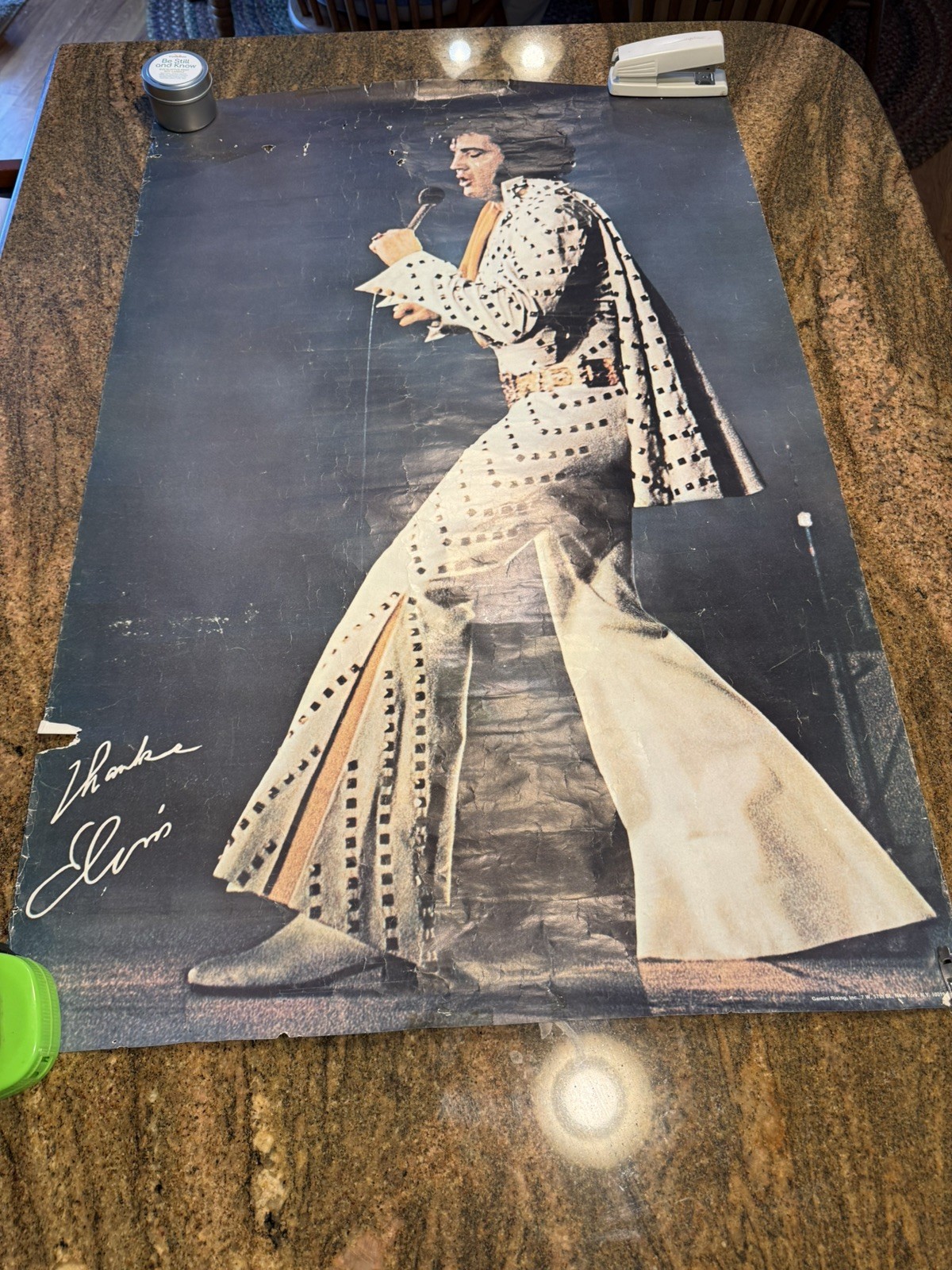 Vtg 1970s ELVIS PRESLEY  POSTER #RK270 GEMINI RISING - PHOTO by JENNA Original